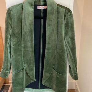 NWOT Traffic People green corduroy blazer
